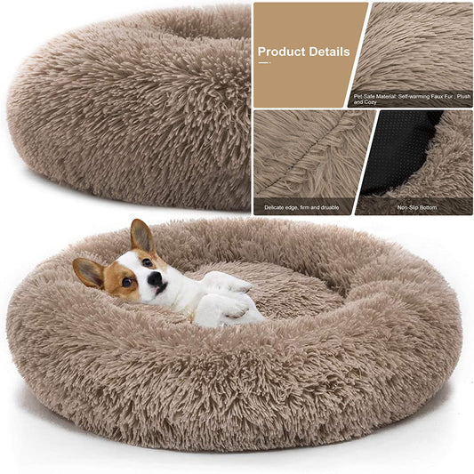 ペット用ふわふわドーナツベッド Comfortable Donut Bed for Pets