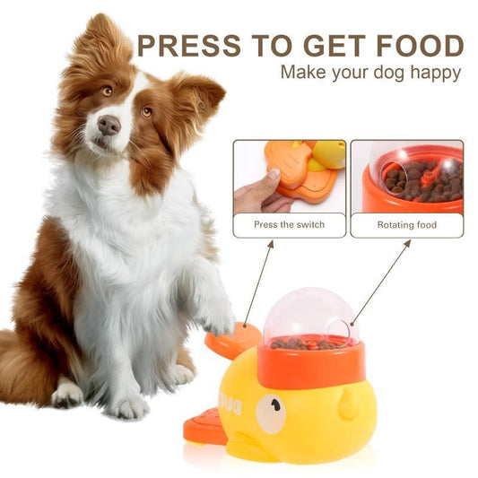 自動インタラクティブペットフィーダー  Dog Puzzle Feeder Interactive Pet Food Treat Dispenser Cartoon Duck Design Anti-slip Pets Automatic Feeder Toys For Dog Training Pet Products
